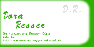 dora resser business card